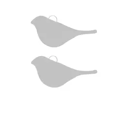 2 optionele glazen vogels
